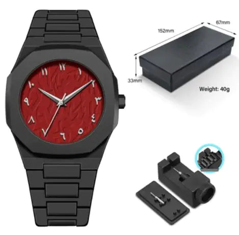 Arabic Digital Sports Waterproof Quartz Watch